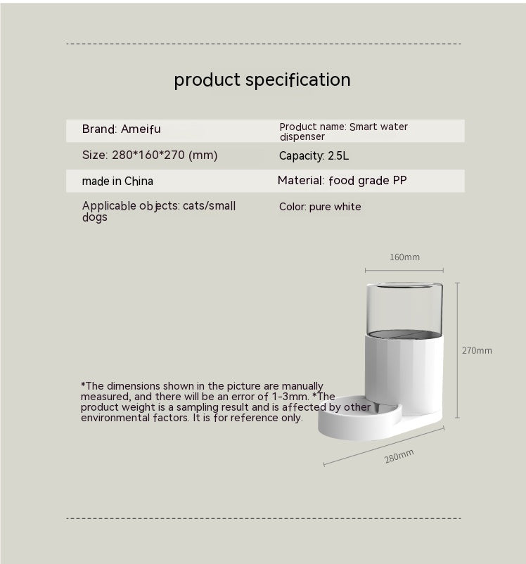 Cat Water Fountain & Feeder