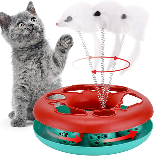 Cat Tower Toy - 3-Tier Track