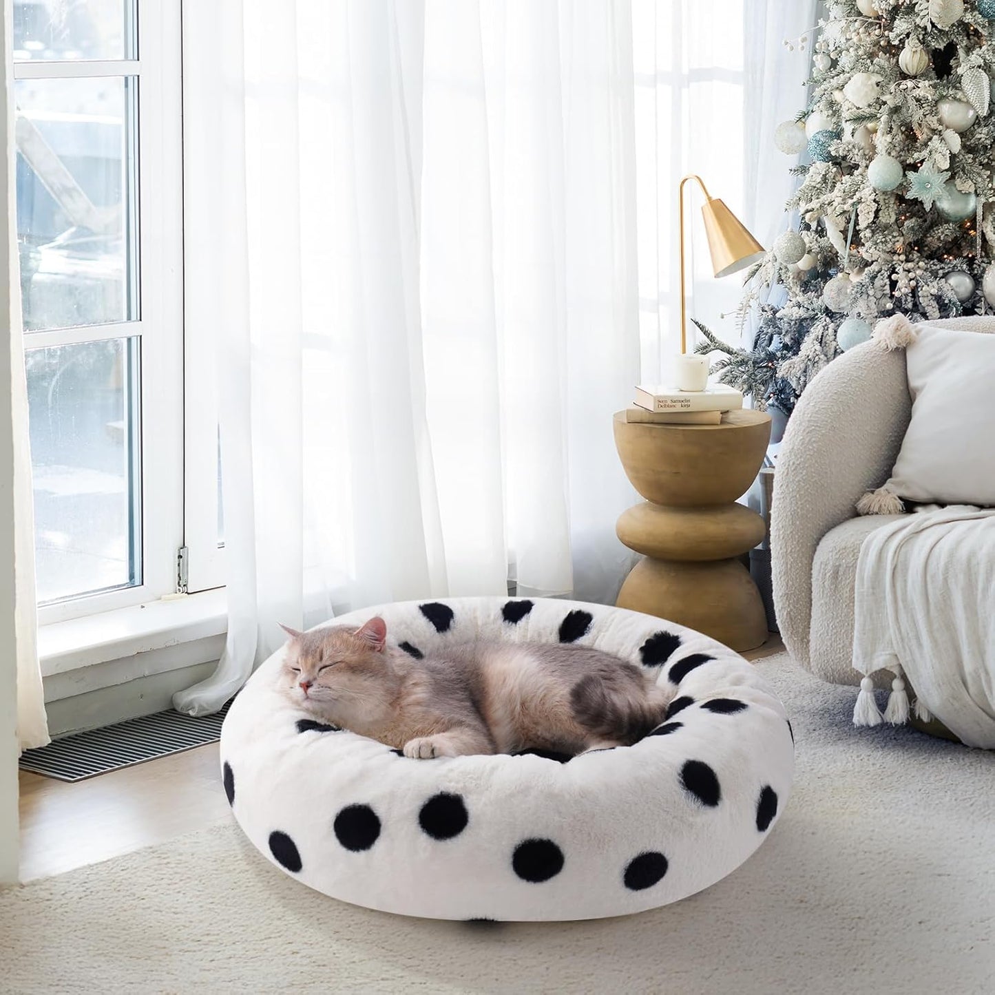 Donut Cat Bed 23" - Plush Pet Bed